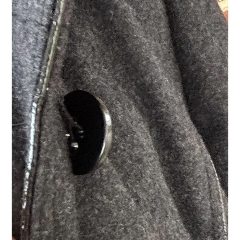Miss Sixty M60 Wool Blend Double Breasted Peacoat Trenchcoat Dark Grey Womens‎ M